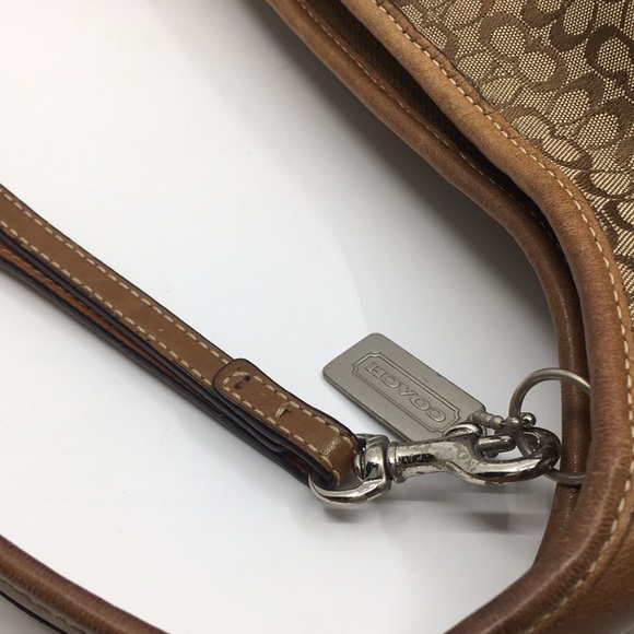 Vintage Coach 6617 Ergo Mini Signature C shoulder bag  tan leather and jacquard - Picture 6 of 17
